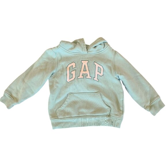 Baby Gap Toddler Hoodie Sweatshirt 3 Years Mint Green Cotton/Polyester Blend - Picture 1 of 5
